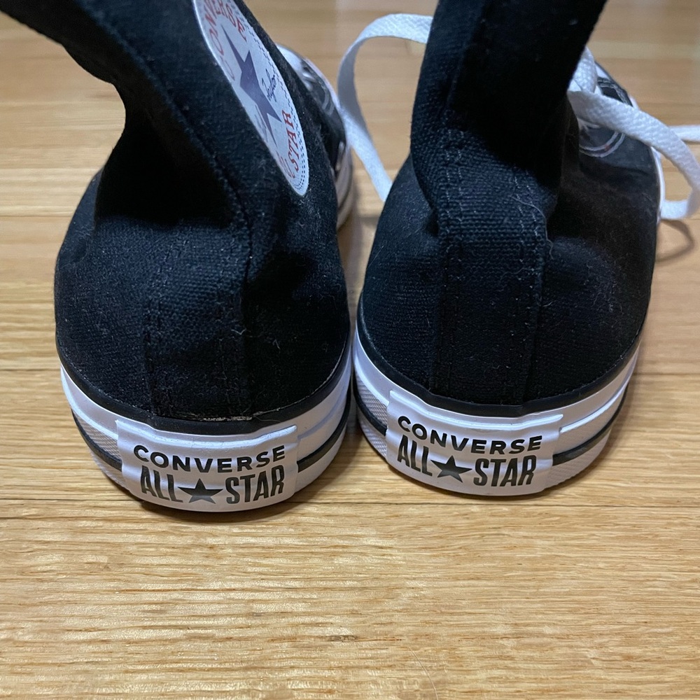 Converse Black and White High-Top Sneakers - Picture 4 of 5